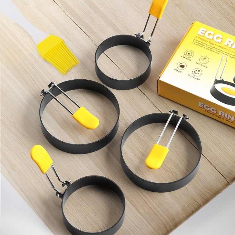 Lot de 4 cercles à œufs anti-brûlure, moule à œufs frits ronds anti-adhésif, lot de 4 anti-brûlure