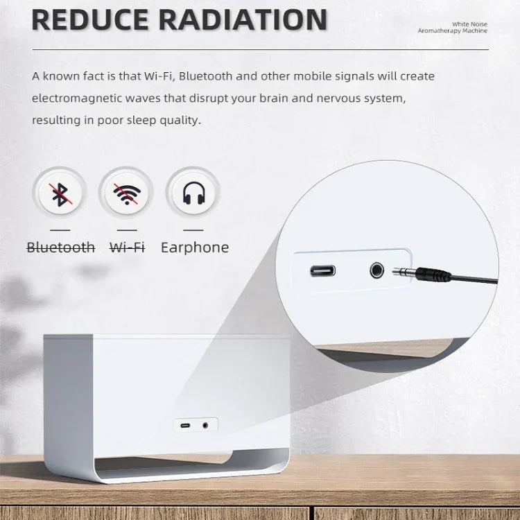 Humidificateur ultrasonique à flamme simulée avec instrument de sommeil à bruit blanc, bruit blanc