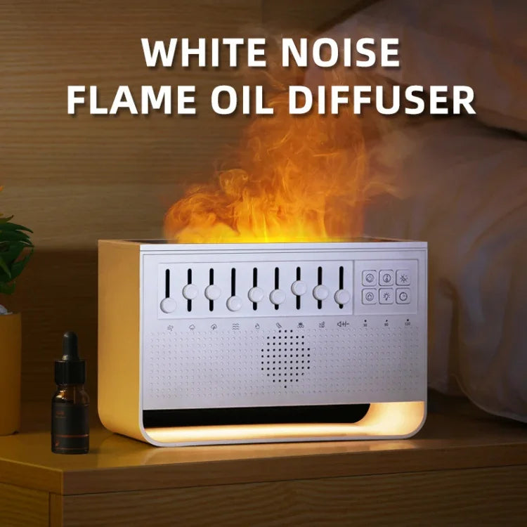 Humidificateur ultrasonique à flamme simulée avec instrument de sommeil à bruit blanc, bruit blanc