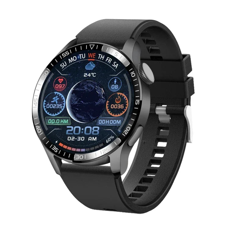 Montre UM93Pro 1,28 pouce avec surveillance de la fréquence cardiaque et de l'oxygène sanguin, Bluetooth, appels et fonction NFC