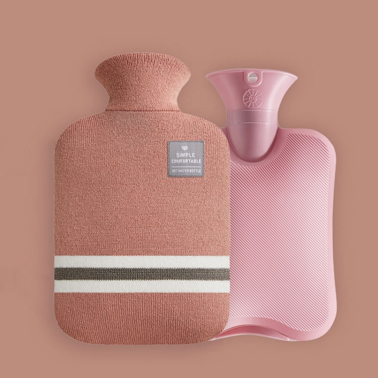 Grande bouillotte en PVC anti-explosion à injection d'eau, Spécifications : 1000ml (Rose cuir), 1000ml (Orange), 1000ml (Gris clair), 1000ml (Gris foncé), 1000ml (Bleu marine), 1000ml (Bleu ciel), 2000ml (Rose cuir), 2000ml (Orange), 2000ml (Gris clair)