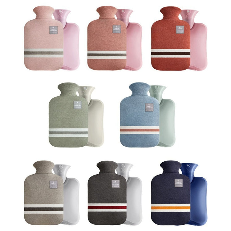 Grande bouillotte en PVC anti-explosion à injection d'eau, Spécifications : 1000ml (Rose cuir), 1000ml (Orange), 1000ml (Gris clair), 1000ml (Gris foncé), 1000ml (Bleu marine), 1000ml (Bleu ciel), 2000ml (Rose cuir), 2000ml (Orange), 2000ml (Gris clair)