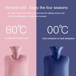 Grande bouillotte en PVC anti-explosion à injection d'eau, Spécifications : 1000ml (Rose cuir), 1000ml (Orange), 1000ml (Gris clair), 1000ml (Gris foncé), 1000ml (Bleu marine), 1000ml (Bleu ciel), 2000ml (Rose cuir), 2000ml (Orange), 2000ml (Gris clair)