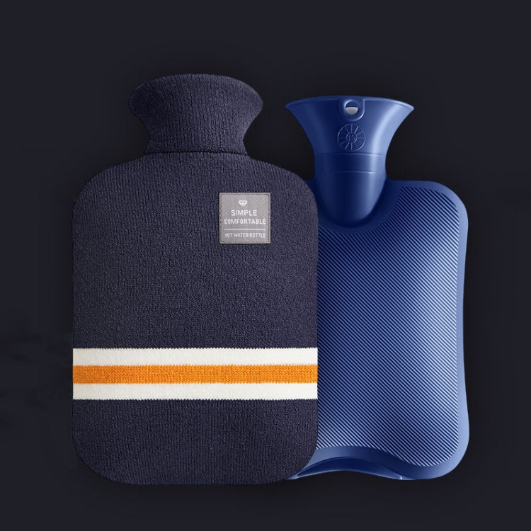 Grande bouillotte en PVC anti-explosion à injection d'eau, Spécifications : 1000ml (Rose cuir), 1000ml (Orange), 1000ml (Gris clair), 1000ml (Gris foncé), 1000ml (Bleu marine), 1000ml (Bleu ciel), 2000ml (Rose cuir), 2000ml (Orange), 2000ml (Gris clair)