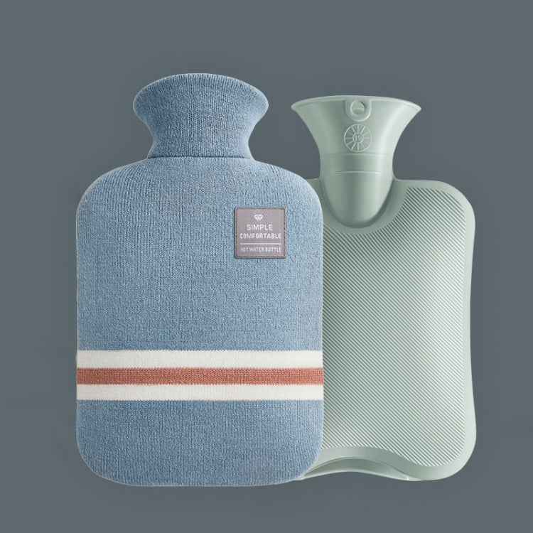 Grande bouillotte en PVC anti-explosion à injection d'eau, Spécifications : 1000ml (Rose cuir), 1000ml (Orange), 1000ml (Gris clair), 1000ml (Gris foncé), 1000ml (Bleu marine), 1000ml (Bleu ciel), 2000ml (Rose cuir), 2000ml (Orange), 2000ml (Gris clair)