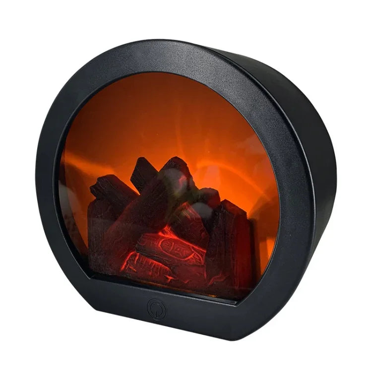 Ornements lumineux de cheminée à interrupteur tactile flamme de simulation