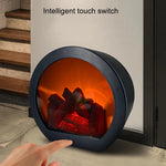 Ornements lumineux de cheminée à interrupteur tactile flamme de simulation