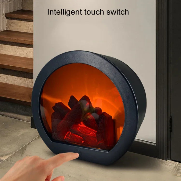 Ornements lumineux de cheminée à interrupteur tactile flamme de simulation