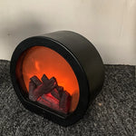 Ornements lumineux de cheminée à interrupteur tactile flamme de simulation