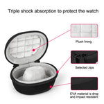 Étui de rangement pour montre intelligente en EVA, sac de rangement universel en polaire pour montre avec mousqueton, noir, bleu, orange