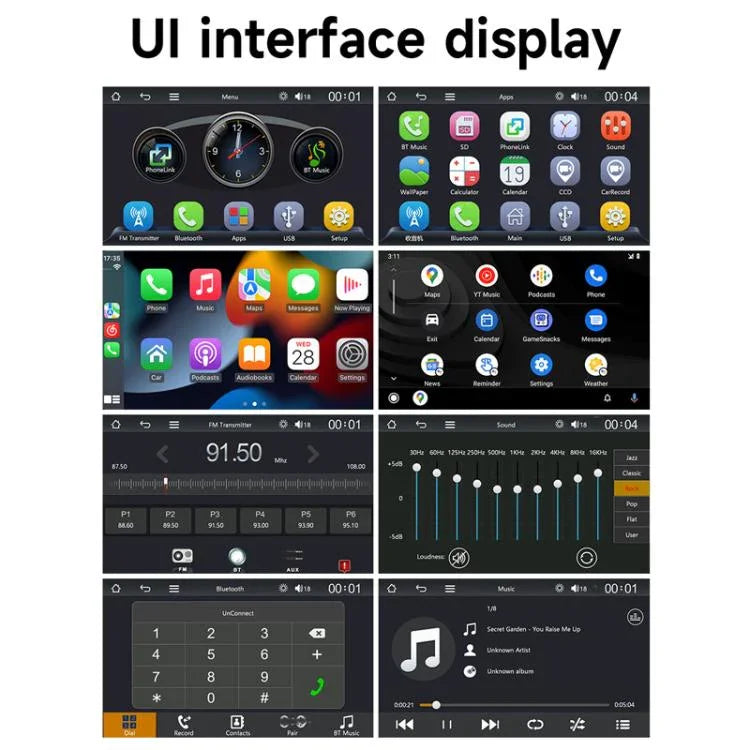 MP5 portable avec projection d'écran sans fil CarPlay/Android Auto