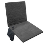 Coussins chauffants USB chauds pour camping d'hiver en extérieur avec dossier, noir avec dossier, gris avec dossier