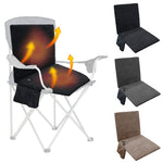 Coussins chauffants USB chauds pour camping d'hiver en extérieur avec dossier, noir avec dossier, gris avec dossier