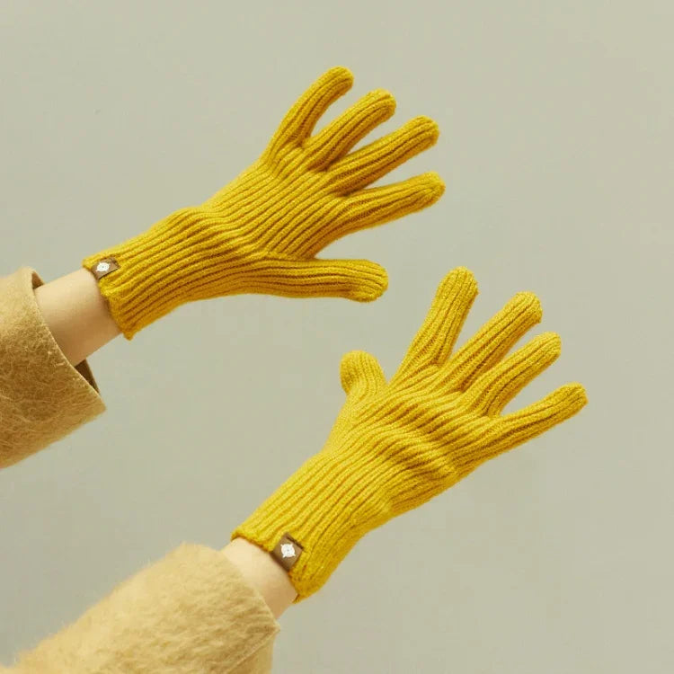 227-A0124 Gants en laine tricotés rayés chauds pour écran tactile Gants d'hiver chauds pour le cyclisme
