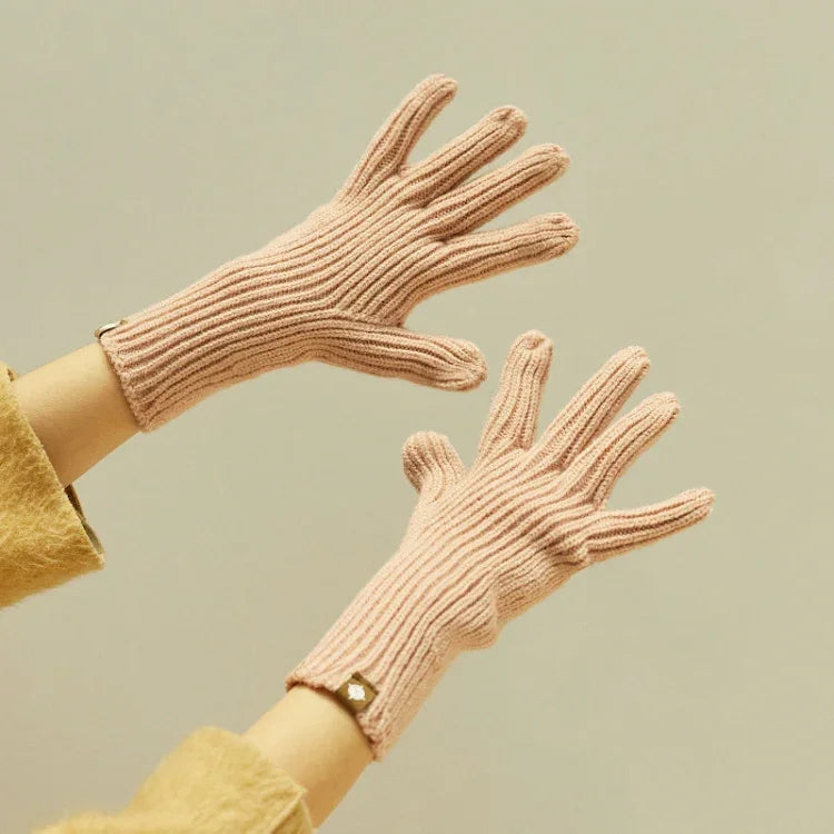 227-A0124 Gants en laine tricotés rayés chauds pour écran tactile Gants d'hiver chauds pour le cyclisme