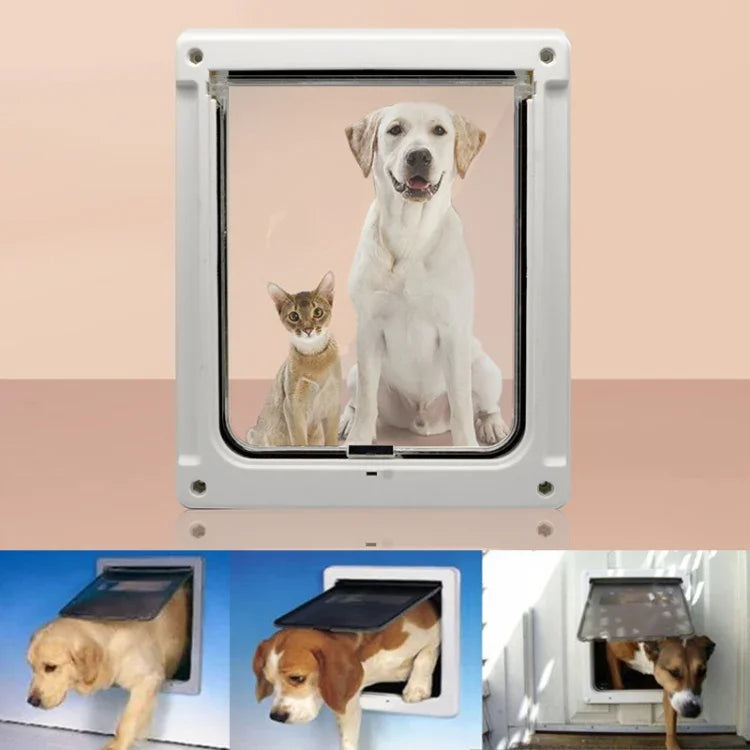 GM-01 Chatière pour animaux de compagnie ABS, porte pour chien et chat, GM-01 blanc