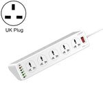 Prise de charge rapide multifonctionnelle de voyage et bureau LDNIO SC10610 30 W 10+6 ports, spécifications : prise UK, prise EU, prise US