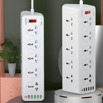 Prise de charge rapide multifonctionnelle de voyage et bureau LDNIO SC10610 30 W 10+6 ports, spécifications : prise UK, prise EU, prise US