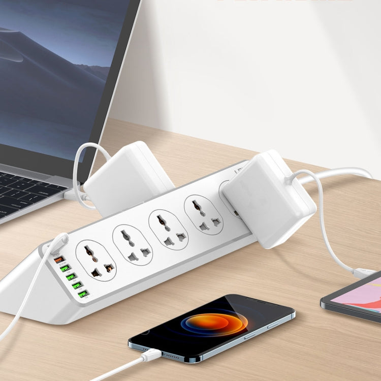 Prise de charge rapide multifonctionnelle de voyage et bureau LDNIO SC10610 30 W 10+6 ports, spécifications : prise UK, prise EU, prise US
