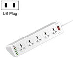 Prise de charge rapide multifonctionnelle de voyage et bureau LDNIO SC10610 30 W 10+6 ports, spécifications : prise UK, prise EU, prise US
