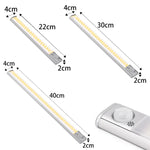 Lampe de placard intelligente à détection de mouvement humain de 2,8W avec chargement USB, Longueur :, 30 cm, 40 cm