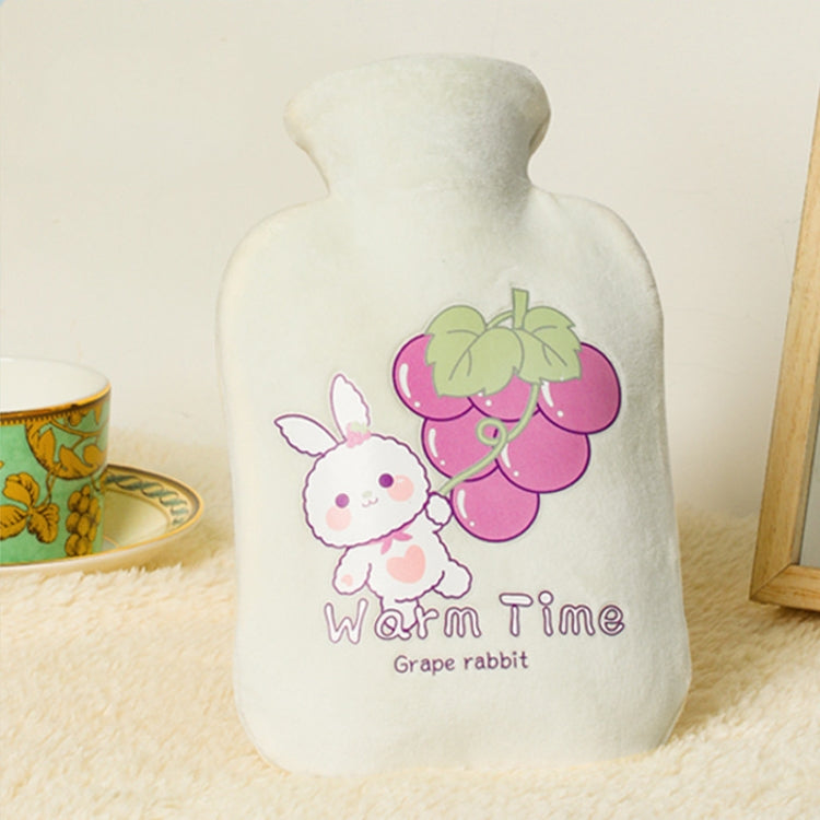 Bouillotte en PVC remplie d'eau, explosion-proof, épaisse, avec housse en velours cartoon, 500ML blanc laiteux, 1000ML blanc laiteux, 2000ML blanc laiteux, 500ML vert clair, 1000ML vert clair, 2000ML vert clair, 500ML jaune, 1000ML jaune, 2000ML jaune