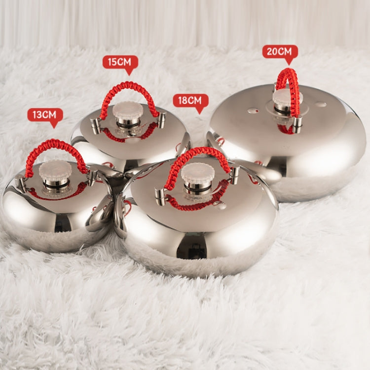 Bouillotte chauffe-mains en acier inoxydable 304, monobloc, 13 cm, 15 cm, 18 cm