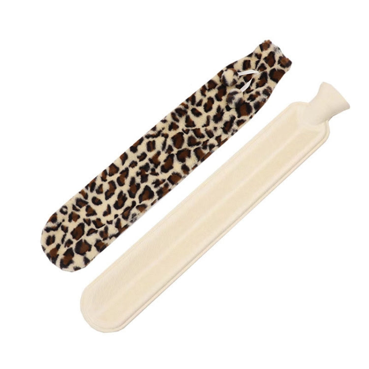 Sacs d'eau chaude en caoutchouc multifonctionnels longs de 2 L, Spéc: Léopard beige, Léopard beige