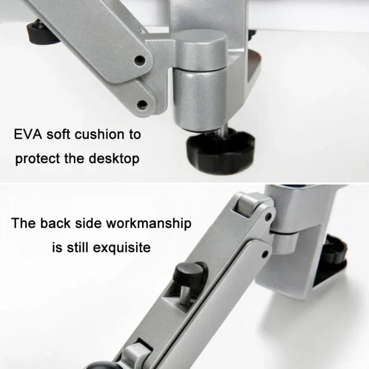 Aluminum Alloy Computer Desk Wrist Brace Arm Bracket, Liftable Gray