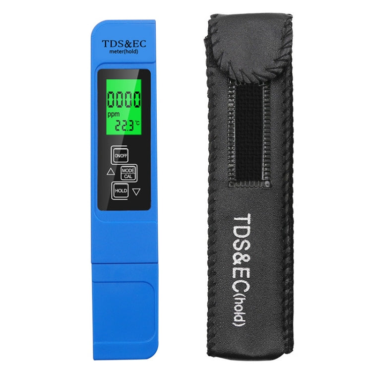 Stylo testeur de qualité d'eau TDS & EC modèle rétroéclairé, stylo testeur de conductivité, modèle rétroéclairé (blanc), modèle rétroéclairé (bleu)