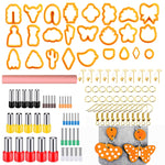 106-1 116 dans 1 Ensemble de découpe d'argile Moule de boucles d'oreilles en argile Outils de fabrication de boucles d'oreilles en argile