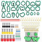 106-1 116 dans 1 Ensemble de découpe d'argile Moule de boucles d'oreilles en argile Outils de fabrication de boucles d'oreilles en argile