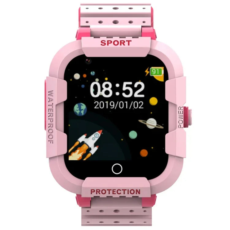 Montre connectée pour enfants DF75 1,4 pouce avec GPS 4G, étanche, fonction d'appel et SOS