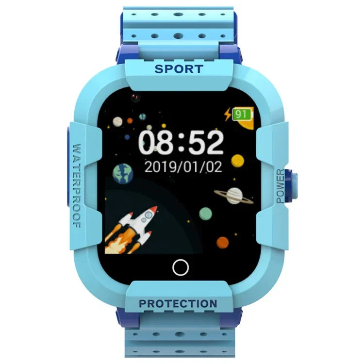 Montre connectée pour enfants DF75 1,4 pouce avec GPS 4G, étanche, fonction d'appel et SOS
