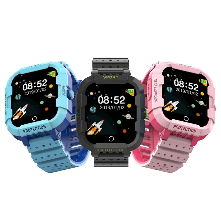 Montre connectée pour enfants DF75 1,4 pouce avec GPS 4G, étanche, fonction d'appel et SOS