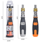 2050C Tournevis d'Angle à Cliquet Multi-angle Portable 10 en 1 Embouts Cachés, 10 en 1 Orange, 10 en 1 Gris