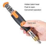 2050C Tournevis d'Angle à Cliquet Multi-angle Portable 10 en 1 Embouts Cachés, 10 en 1 Orange, 10 en 1 Gris
