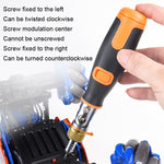 2050C Tournevis d'Angle à Cliquet Multi-angle Portable 10 en 1 Embouts Cachés, 10 en 1 Orange, 10 en 1 Gris