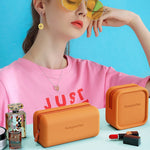 Fungoofun Trousse de voyage en EVA pour cosmétiques et accessoires numériques, coloris bonbon : Carré rose, Carré orange, Carré jaune, Brique rose, Brique orange, Brique jaune