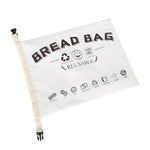 Sac à pain en coton et TPU avec fermoir, Sac de rangement réutilisable, Sac à pain blanc, Sac à pain beige