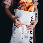 Sac à pain en coton et TPU avec fermoir, Sac de rangement réutilisable, Sac à pain blanc, Sac à pain beige