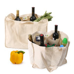 NIEN Sac de courses compartimenté avec poignée pour fruits et légumes en toile, Style : Sac de courses en polyester-coton, Sac de courses en pur coton