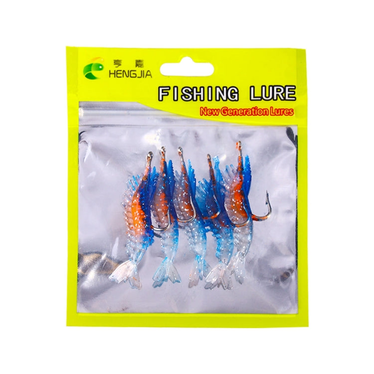 Leurre souple crevette en plomb enveloppé HENGJIA SO077 6 cm 3 g pour bar, SO077 1, SO077 2, SO077 3, SO077 4