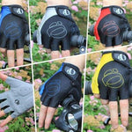 YIZIMI Gants anti-choc demi-doigts Cyclisme Gants courts en silicone, S, M, L, XL