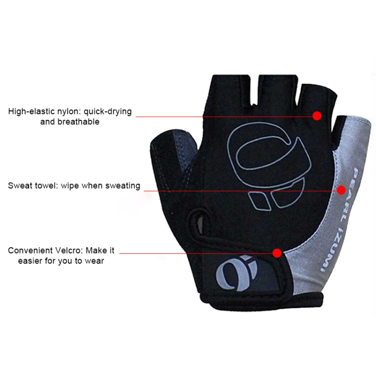 YIZIMI Gants anti-choc demi-doigts Cyclisme Gants courts en silicone, S, M, L, XL