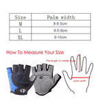 YIZIMI Gants anti-choc demi-doigts Cyclisme Gants courts en silicone, S, M, L, XL