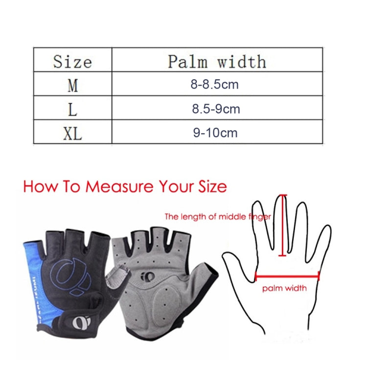 YIZIMI Gants anti-choc demi-doigts Cyclisme Gants courts en silicone, S, M, L, XL