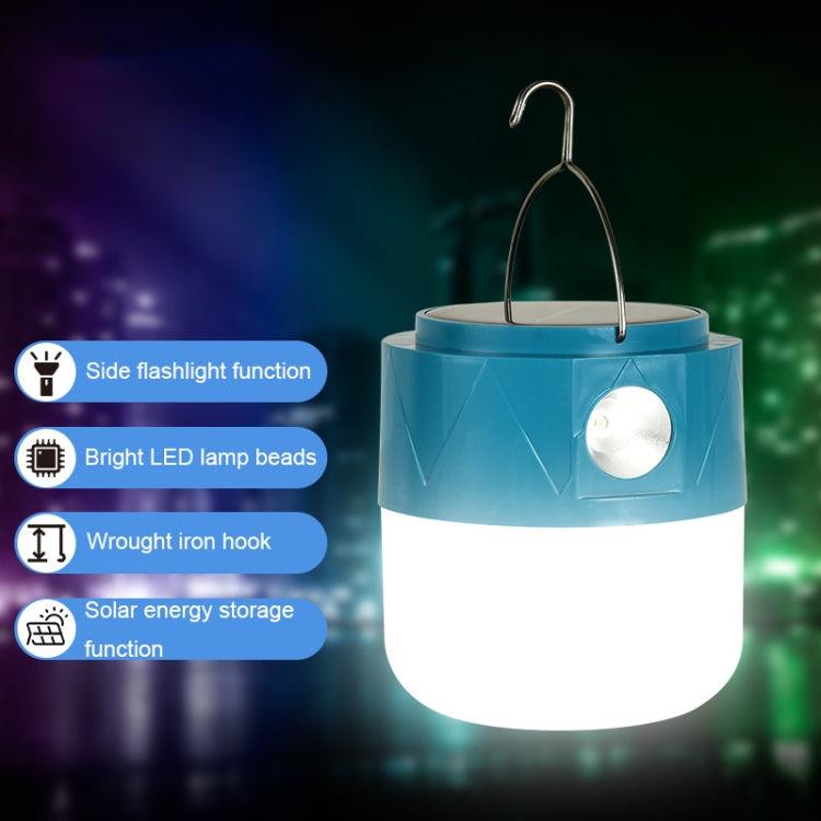 Lampe ampoule LED rechargeable solaire 105, lampe de camping, lampe de secours avec fonction torche, blanche, bleue, orange
