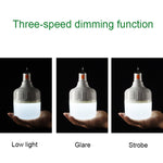 Ampoule LED rechargeable USB AB26 pour étals de marché nocturne, lampe suspendue pour camping extérieur, Puissance : 30W (Blanc), 60W (Blanc), 80W (Blanc), 100W (Blanc), 200W (Blanc), 300W (Blanc), 80W (Orange), 100W (Orange), 200W (Orange), 300W (Orange)