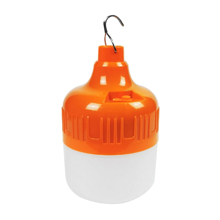 Ampoule LED rechargeable USB AB26 pour étals de marché nocturne, lampe suspendue pour camping extérieur, Puissance : 30W (Blanc), 60W (Blanc), 80W (Blanc), 100W (Blanc), 200W (Blanc), 300W (Blanc), 80W (Orange), 100W (Orange), 200W (Orange), 300W (Orange)